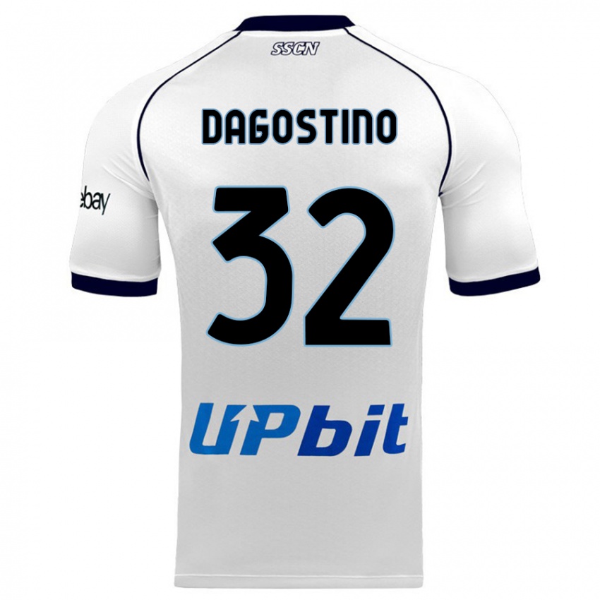 Herren Giuseppe Dagostino #32 Weiß Auswärtstrikot Trikot 2023/24 T-Shirt Österreich