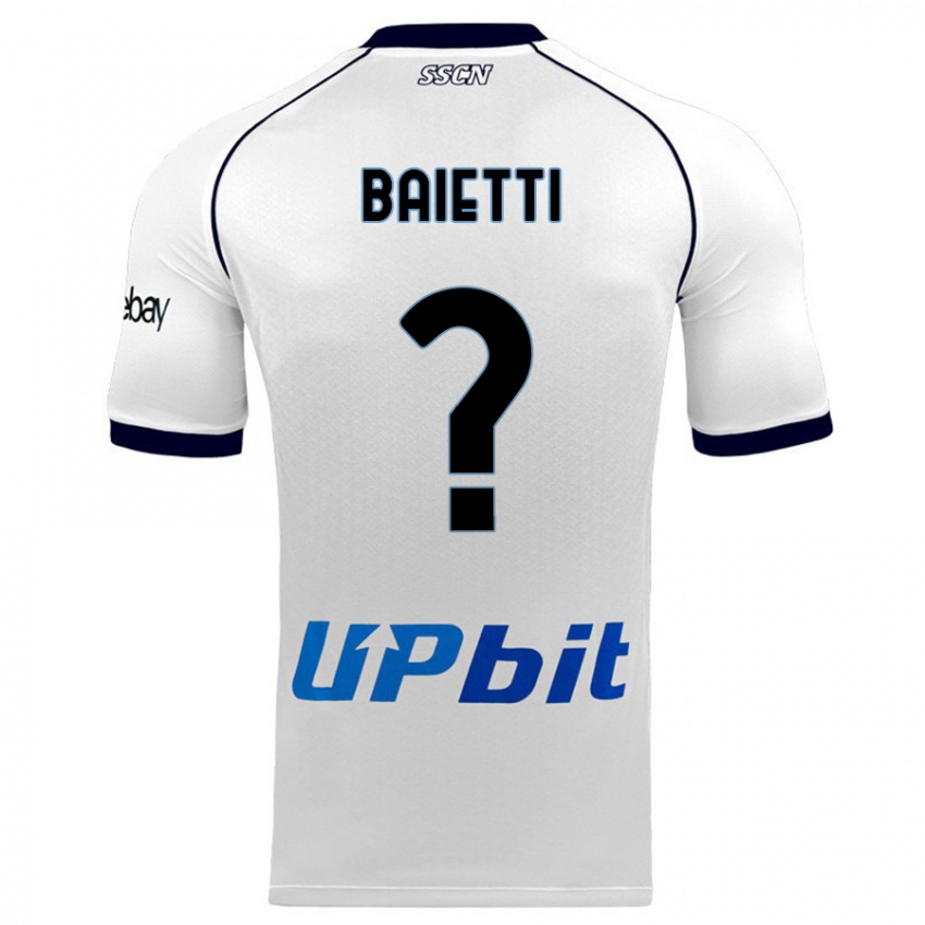 Herren Francesco Baietti #0 Weiß Auswärtstrikot Trikot 2023/24 T-Shirt Österreich