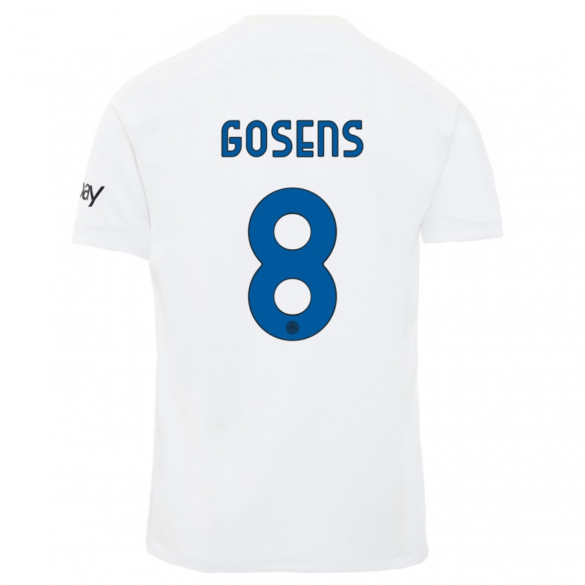 Herren Robin Gosens #8 Weiß Auswärtstrikot Trikot 2023/24 T-Shirt Österreich