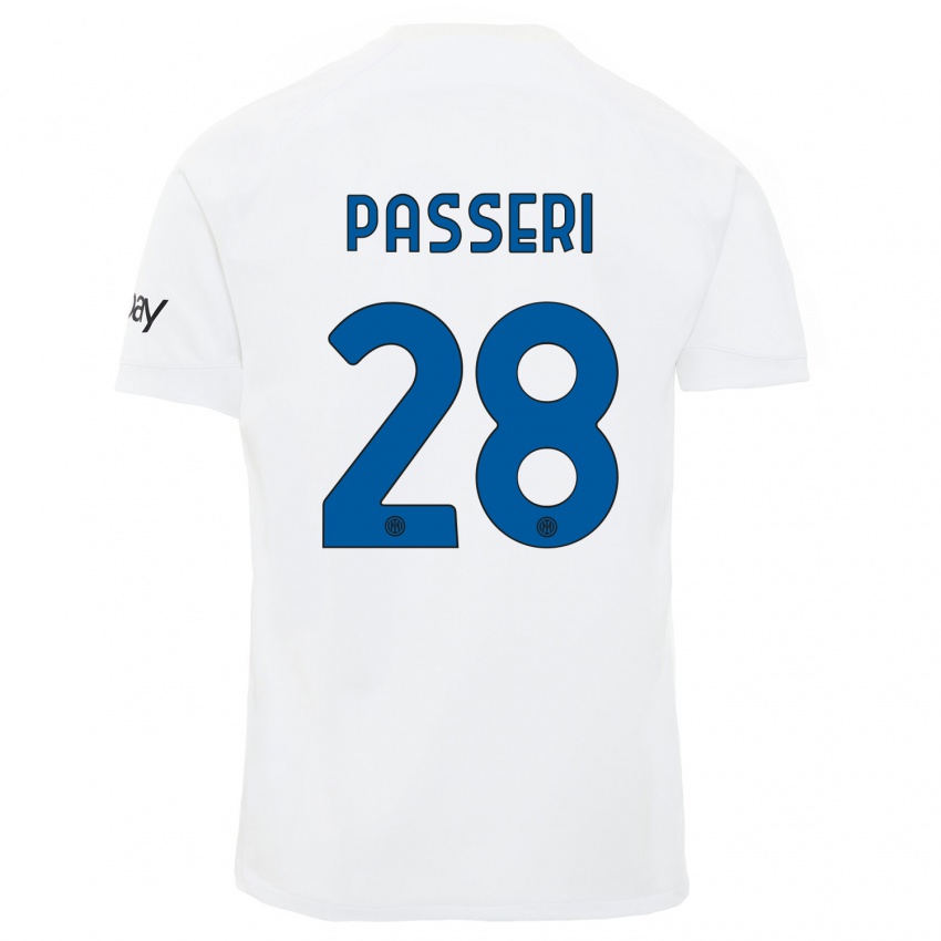 Herren Angela Passeri #28 Weiß Auswärtstrikot Trikot 2023/24 T-Shirt Österreich