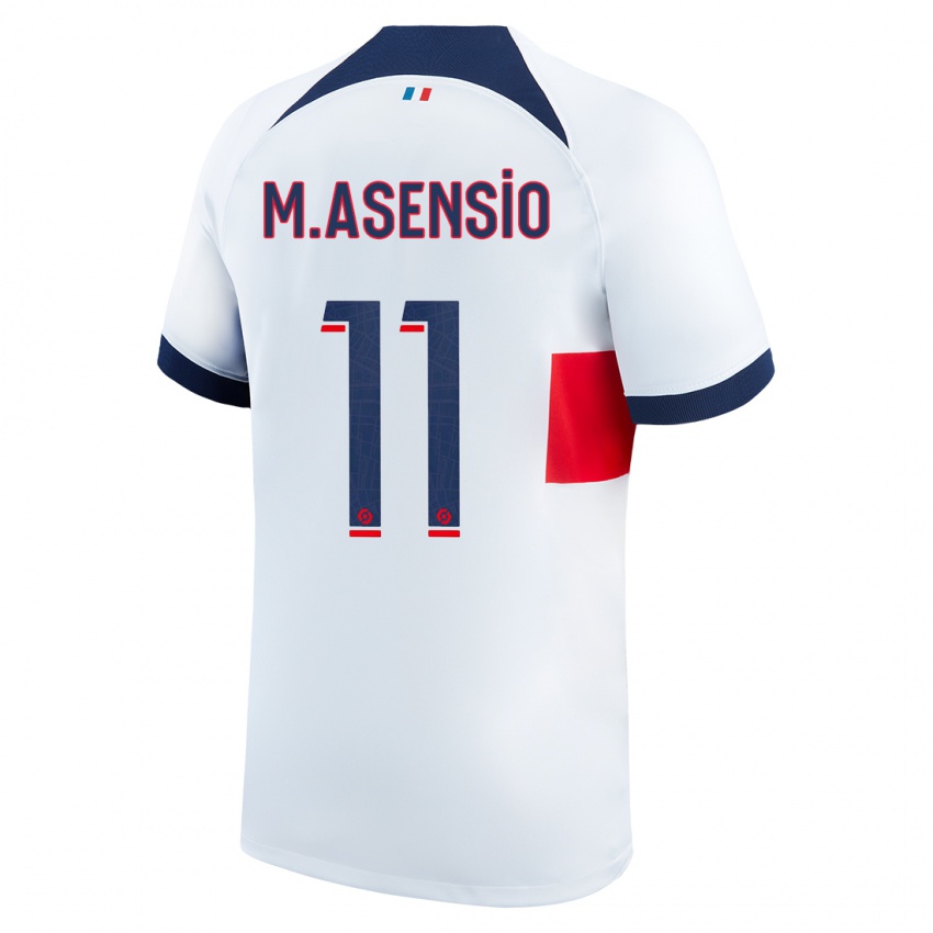 Herren Marco Asensio #11 Weiß Auswärtstrikot Trikot 2023/24 T-Shirt Österreich