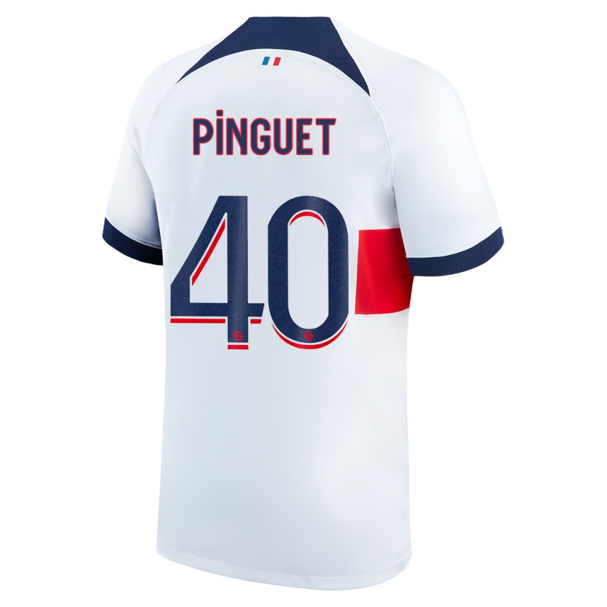 Herren Alice Pinguet #40 Weiß Auswärtstrikot Trikot 2023/24 T-Shirt Österreich