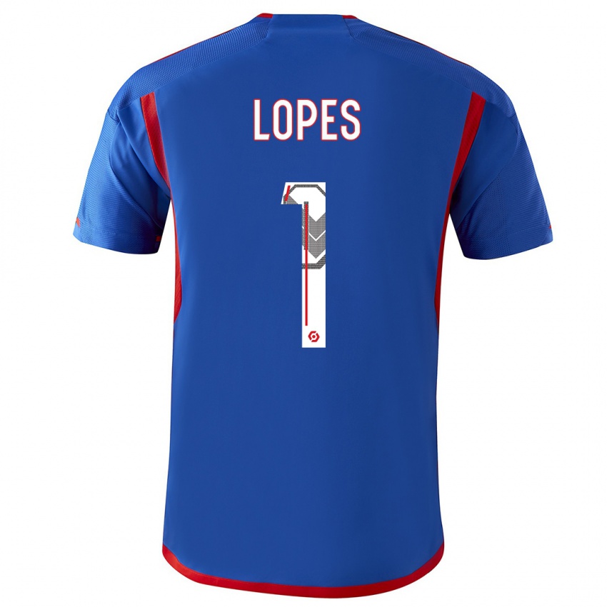 Herren Anthony Lopes #1 Blau Rot Auswärtstrikot Trikot 2023/24 T-Shirt Österreich