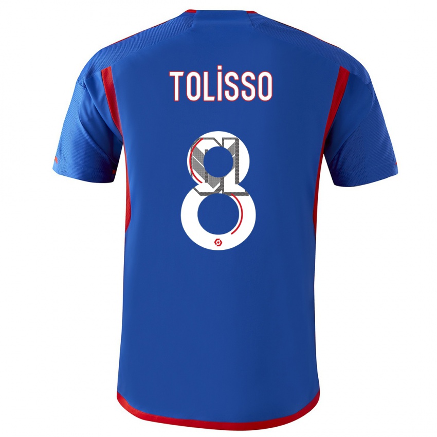Herren Corentin Tolisso #8 Blau Rot Auswärtstrikot Trikot 2023/24 T-Shirt Österreich