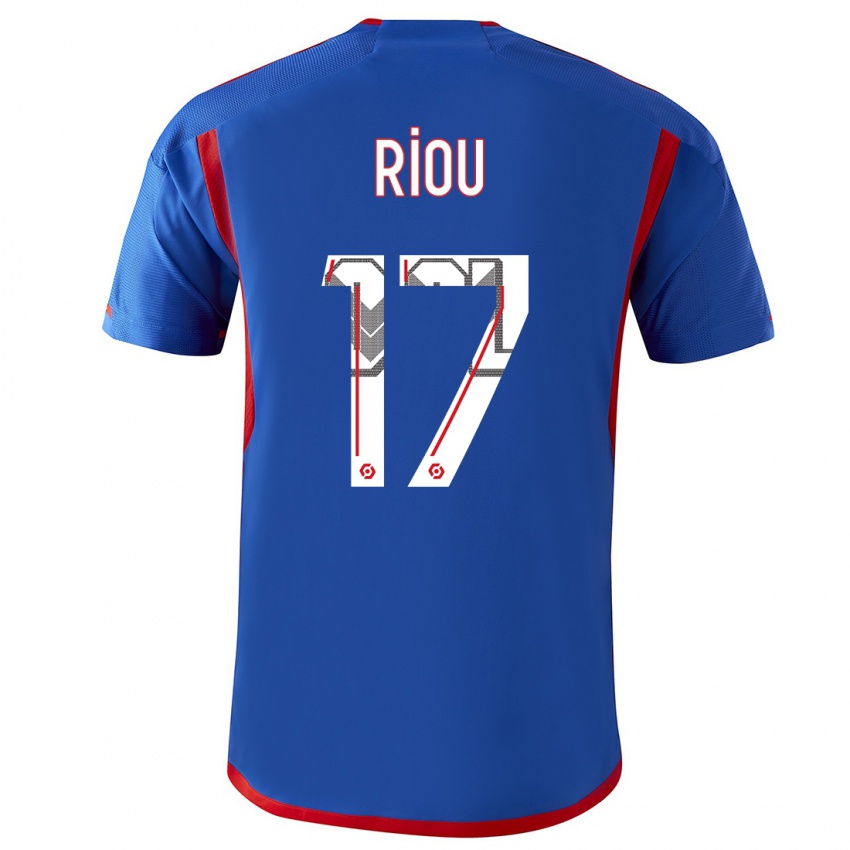 Herren Remy Riou #17 Blau Rot Auswärtstrikot Trikot 2023/24 T-Shirt Österreich