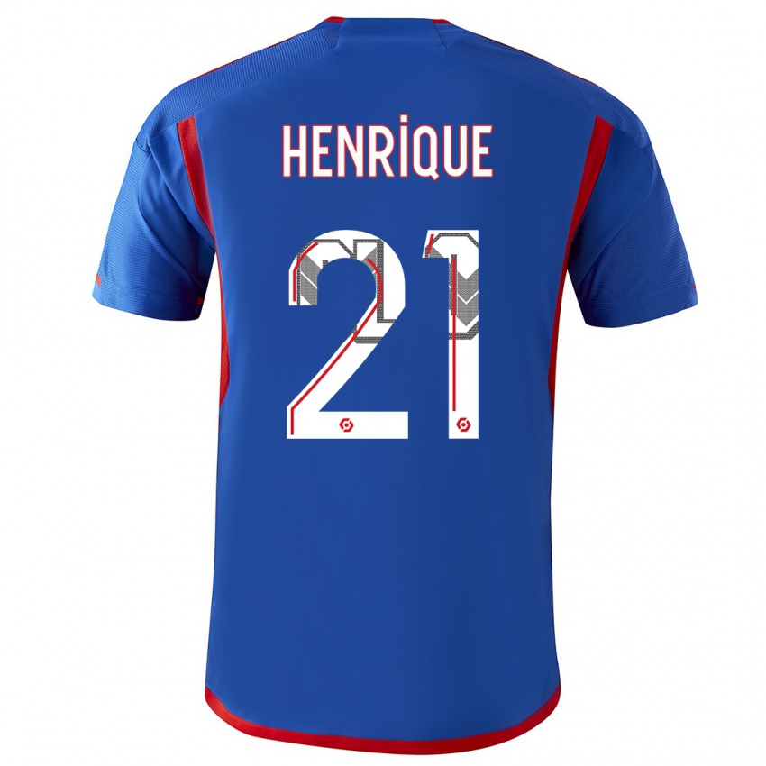 Herren Henrique #21 Blau Rot Auswärtstrikot Trikot 2023/24 T-Shirt Österreich
