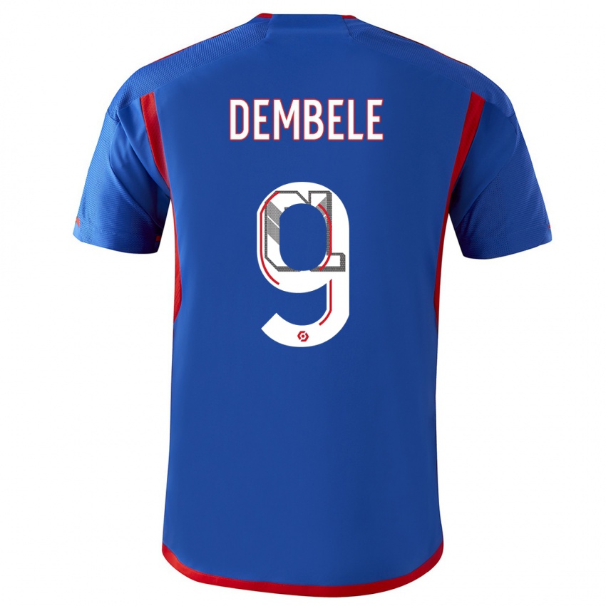 Herren Moussa Dembele #9 Blau Rot Auswärtstrikot Trikot 2023/24 T-Shirt Österreich