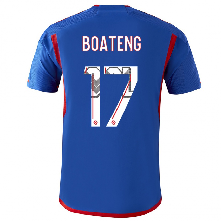 Herren Jerome Boateng #17 Blau Rot Auswärtstrikot Trikot 2023/24 T-Shirt Österreich