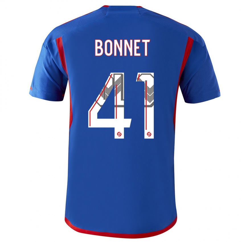 Herren Noam Bonnet #41 Blau Rot Auswärtstrikot Trikot 2023/24 T-Shirt Österreich