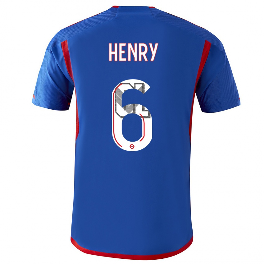 Herren Amandine Henry #6 Blau Rot Auswärtstrikot Trikot 2023/24 T-Shirt Österreich