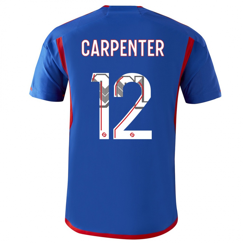 Herren Ellie Carpenter #12 Blau Rot Auswärtstrikot Trikot 2023/24 T-Shirt Österreich