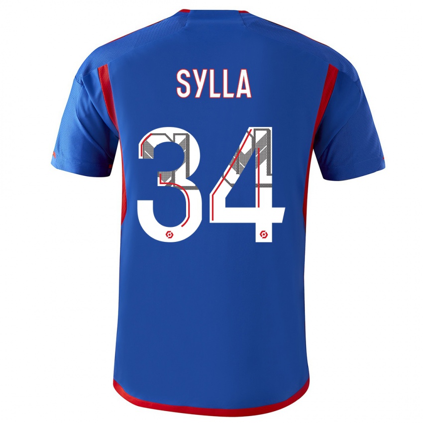 Herren Kysha Sylla #34 Blau Rot Auswärtstrikot Trikot 2023/24 T-Shirt Österreich