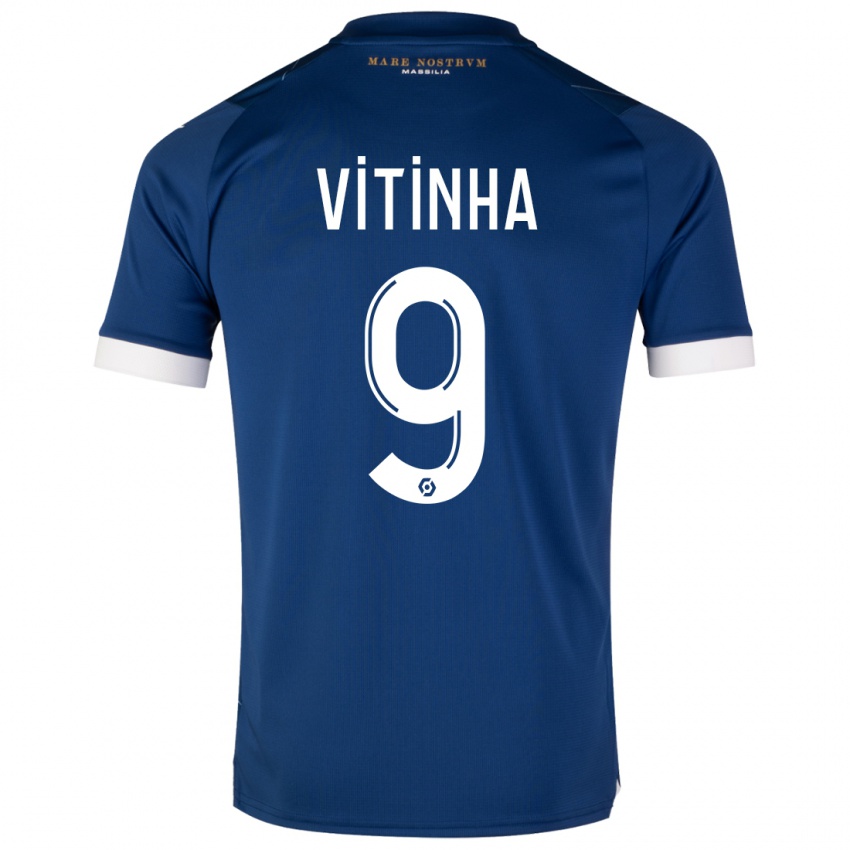 Herren Vitinha #9 Dunkelblau Auswärtstrikot Trikot 2023/24 T-Shirt Österreich