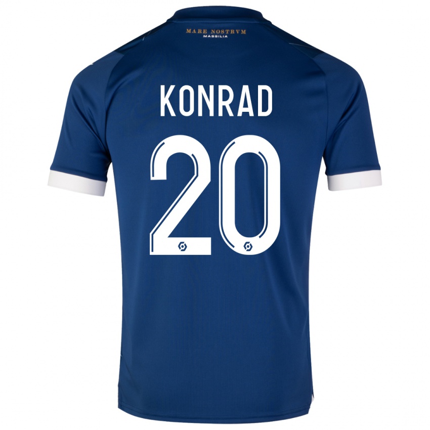 Herren Konrad De La Fuente #20 Dunkelblau Auswärtstrikot Trikot 2023/24 T-Shirt Österreich