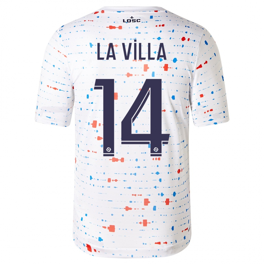 Herren Caroline La Villa #14 Weiß Auswärtstrikot Trikot 2023/24 T-Shirt Österreich