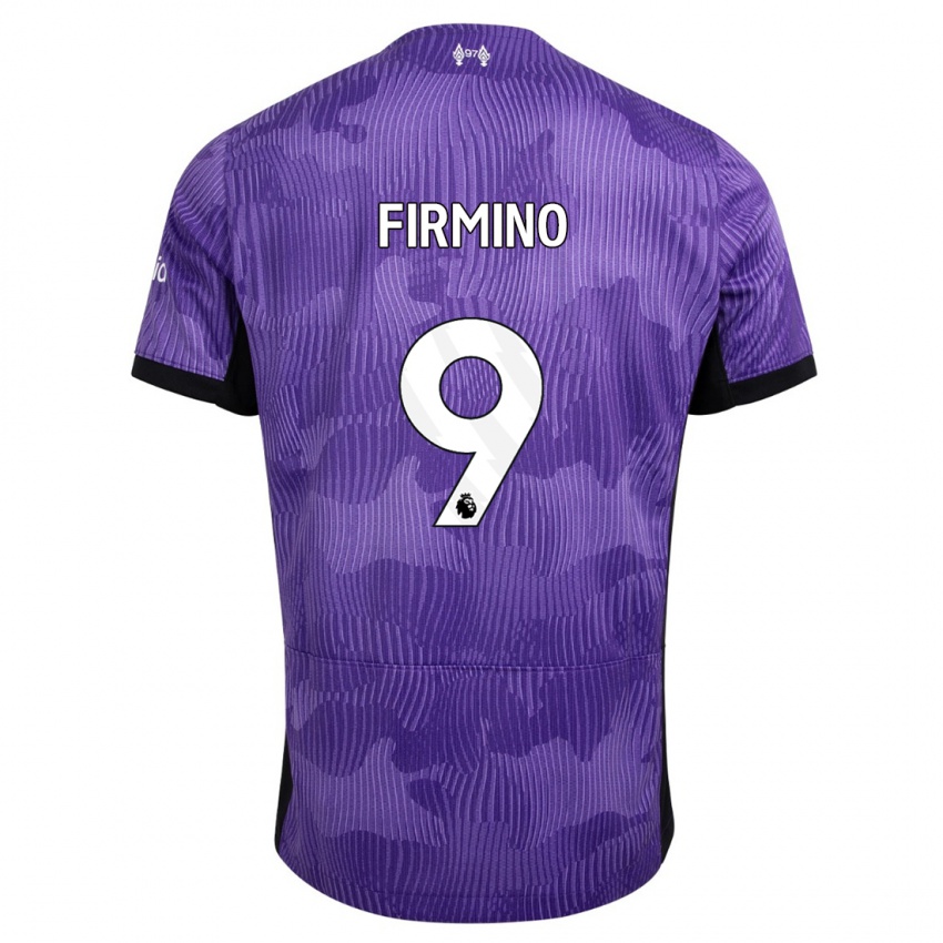 Herren Roberto Firmino #9 Lila Ausweichtrikot Trikot 2023/24 T-Shirt Österreich