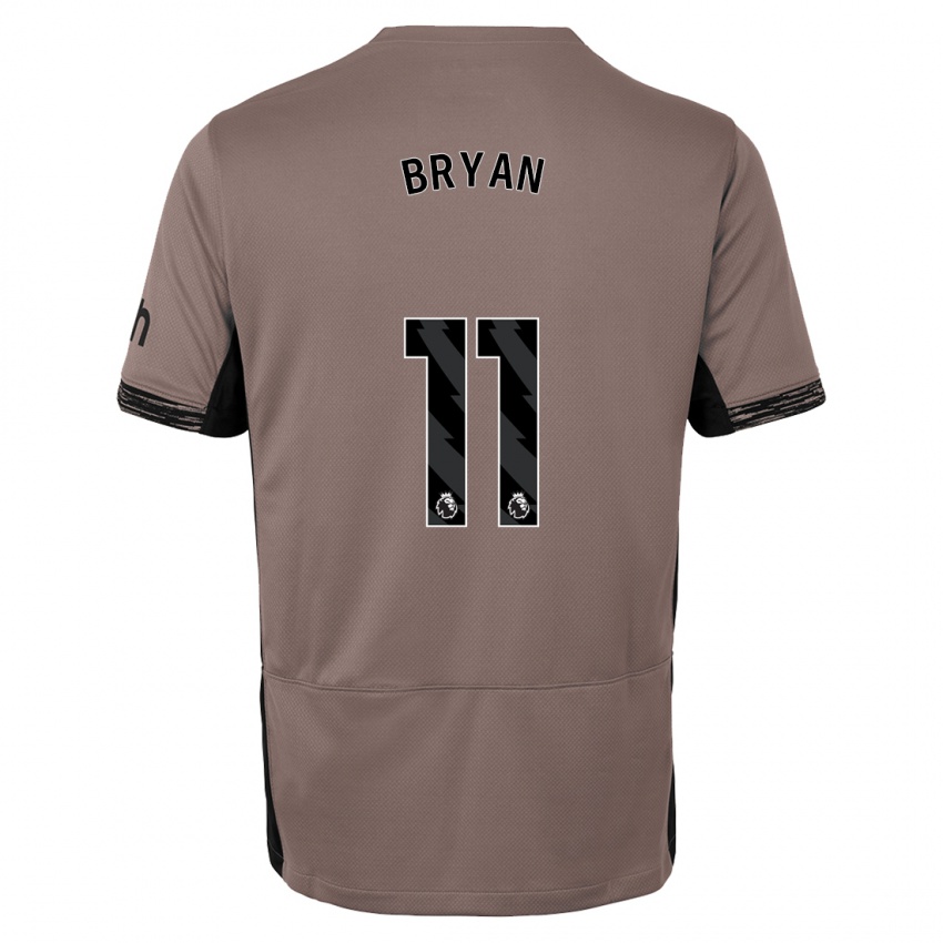 Herren Bryan Gil #11 Dunkelbeige Ausweichtrikot Trikot 2023/24 T-Shirt Österreich