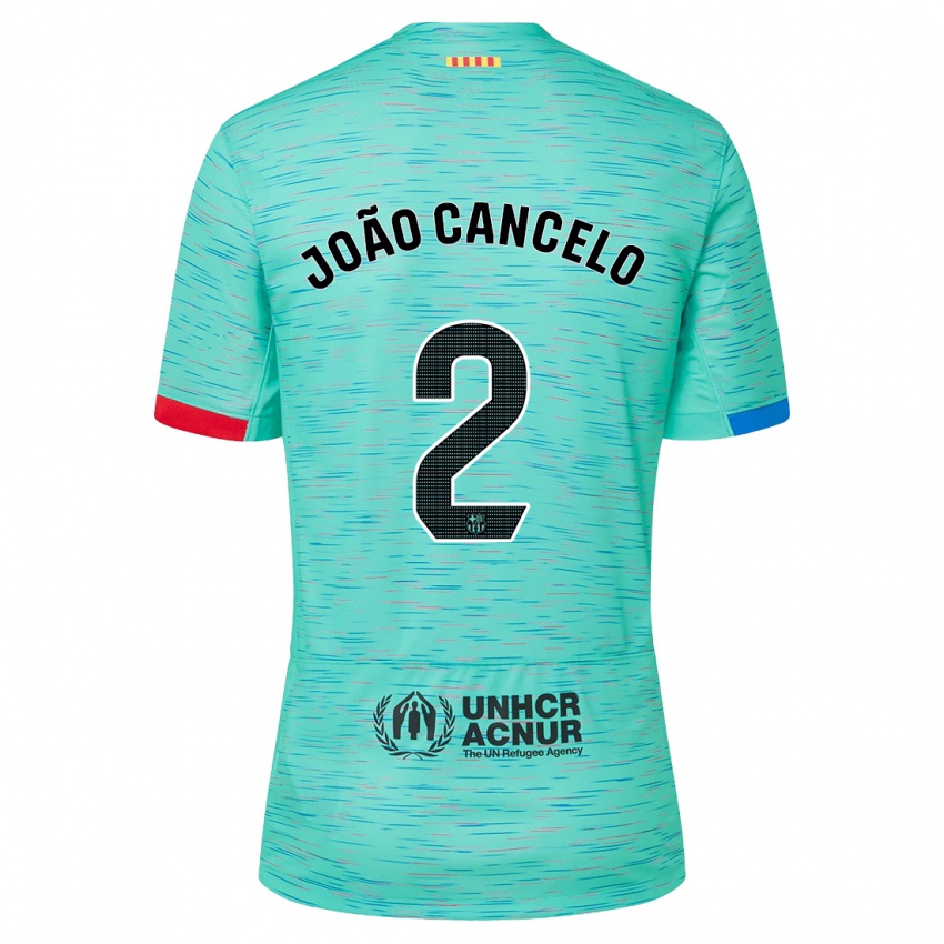 Herren Joao Cancelo #2 Helles Aqua Ausweichtrikot Trikot 2023/24 T-Shirt Österreich