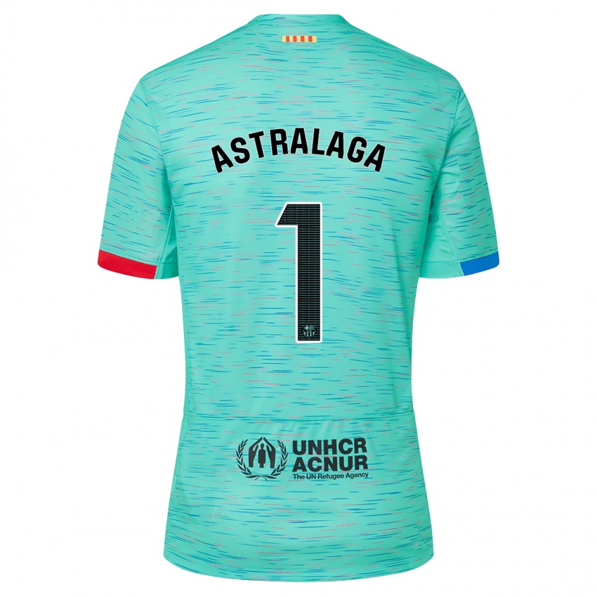 Herren Ander Astralaga #1 Helles Aqua Ausweichtrikot Trikot 2023/24 T-Shirt Österreich