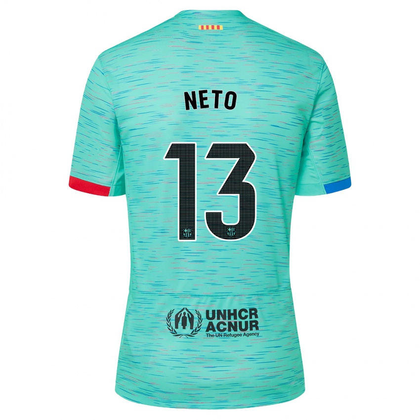 Herren Neto #13 Helles Aqua Ausweichtrikot Trikot 2023/24 T-Shirt Österreich