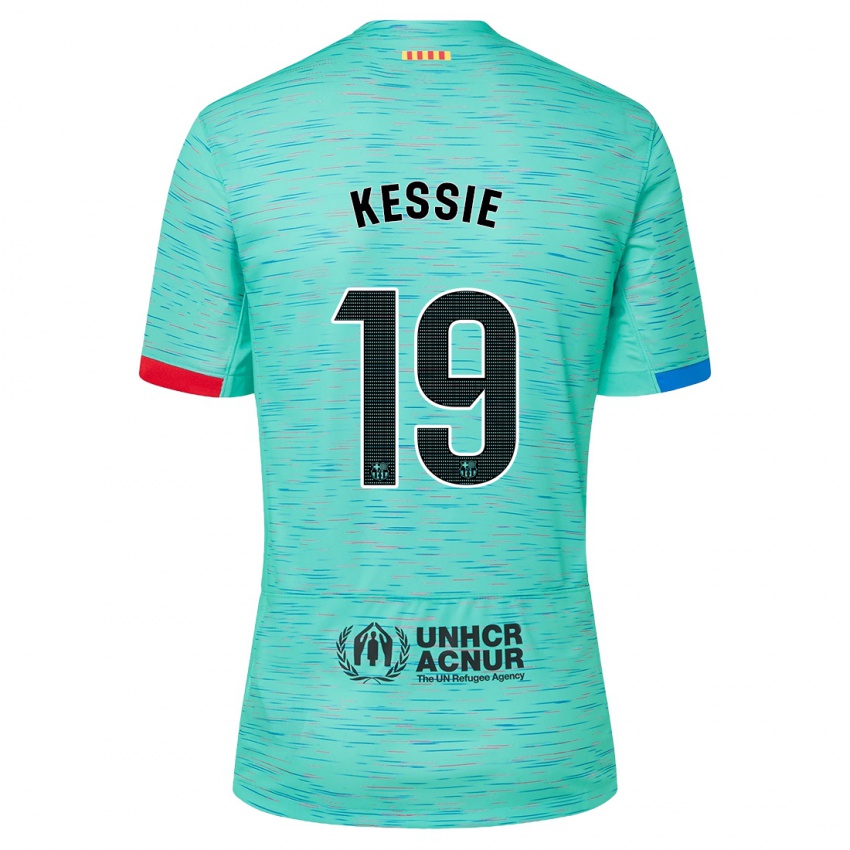 Herren Franck Kessie #19 Helles Aqua Ausweichtrikot Trikot 2023/24 T-Shirt Österreich