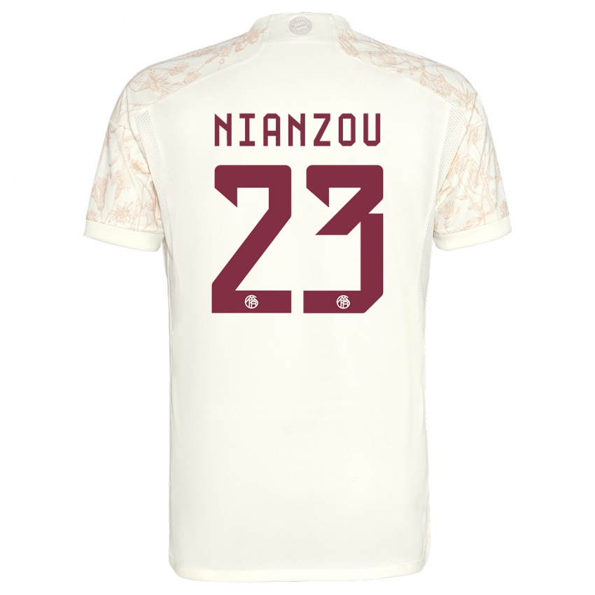 Herren Tanguy Nianzou #23 Cremefarben Ausweichtrikot Trikot 2023/24 T-Shirt Österreich