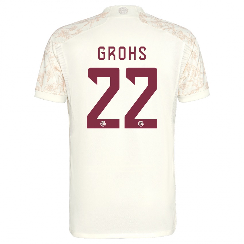 Herren Maria Luisa Grohs #22 Cremefarben Ausweichtrikot Trikot 2023/24 T-Shirt Österreich