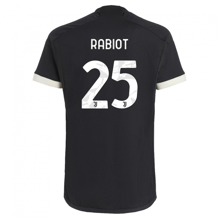 Herren Adrien Rabiot #25 Schwarz Ausweichtrikot Trikot 2023/24 T-Shirt Österreich