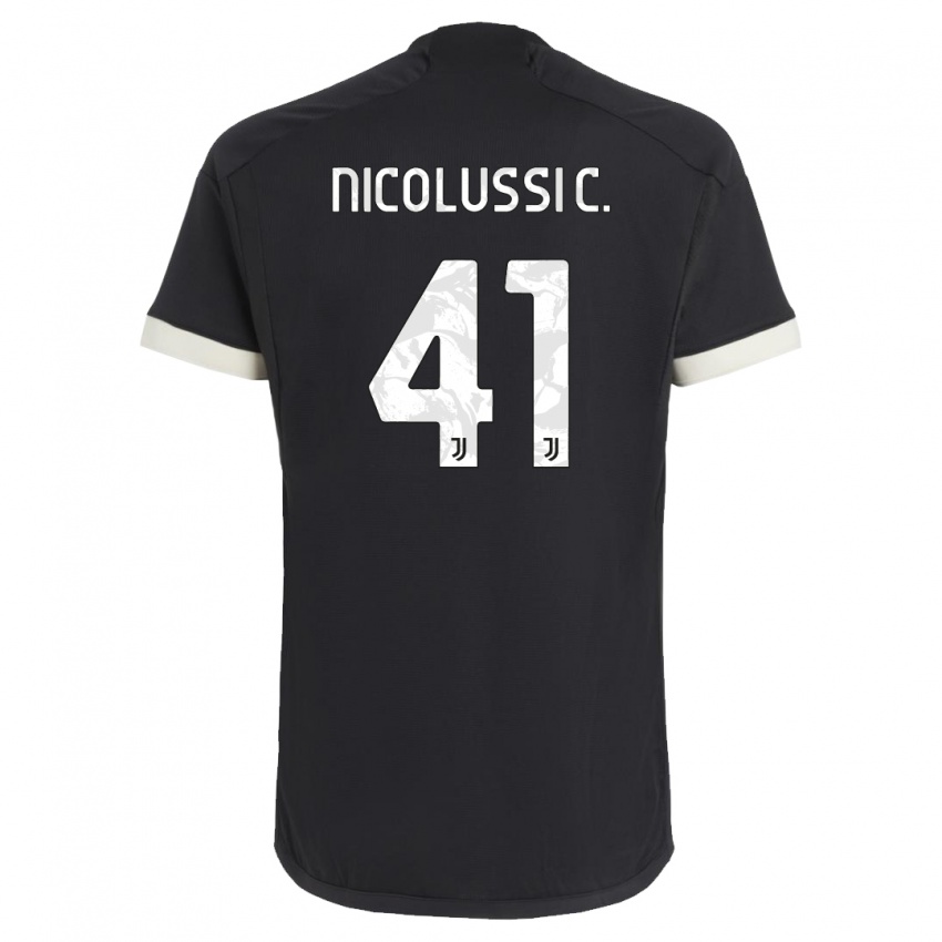 Herren Hans Nicolussi Caviglia #41 Schwarz Ausweichtrikot Trikot 2023/24 T-Shirt Österreich