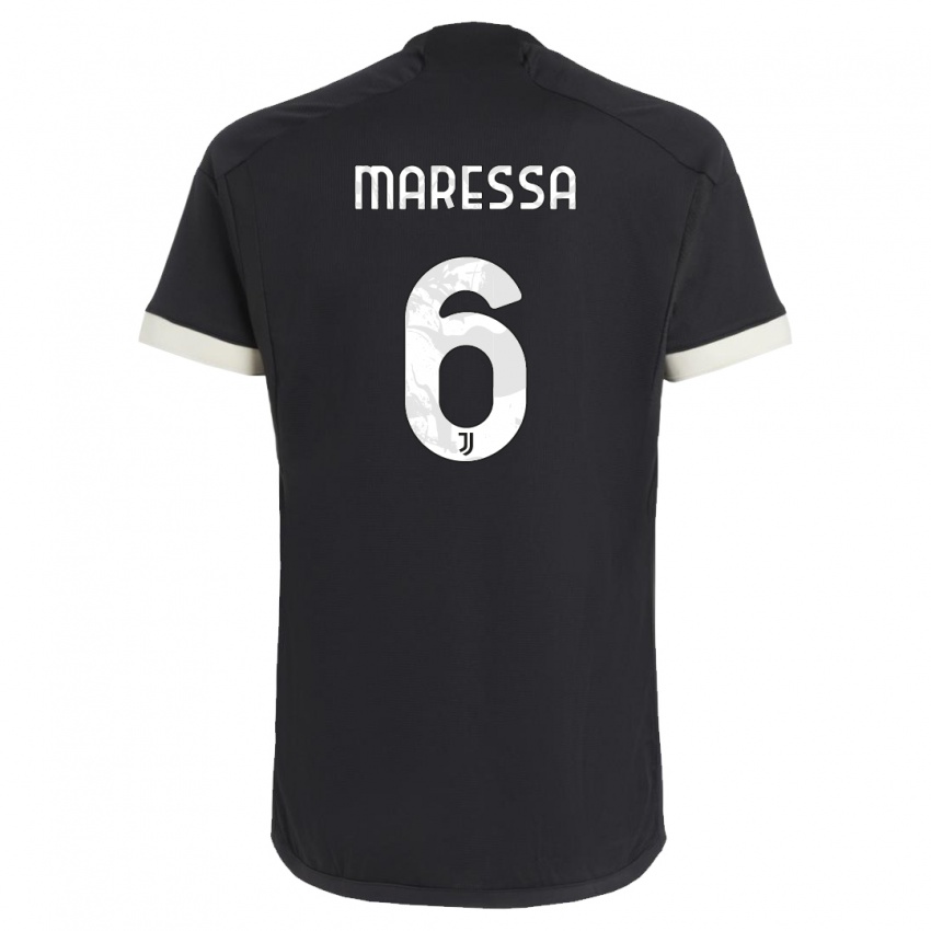 Herren Tommaso Maressa #6 Schwarz Ausweichtrikot Trikot 2023/24 T-Shirt Österreich