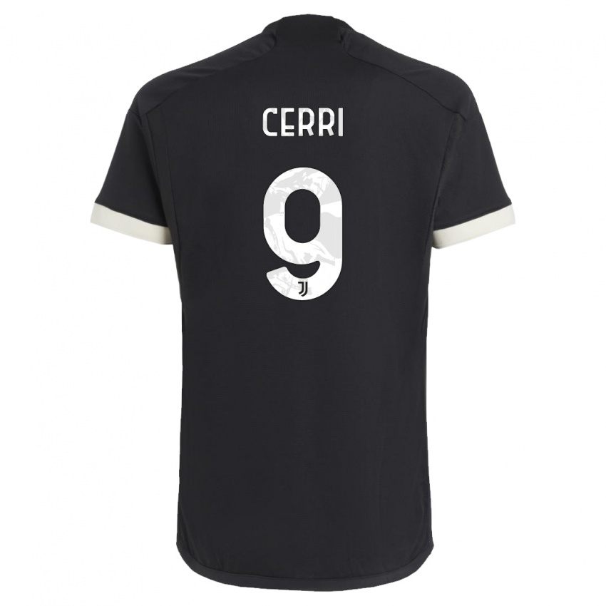 Herren Leonardo Cerri #9 Schwarz Ausweichtrikot Trikot 2023/24 T-Shirt Österreich