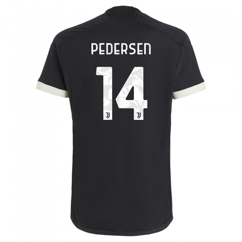 Herren Sofie Junge Pedersen #14 Schwarz Ausweichtrikot Trikot 2023/24 T-Shirt Österreich