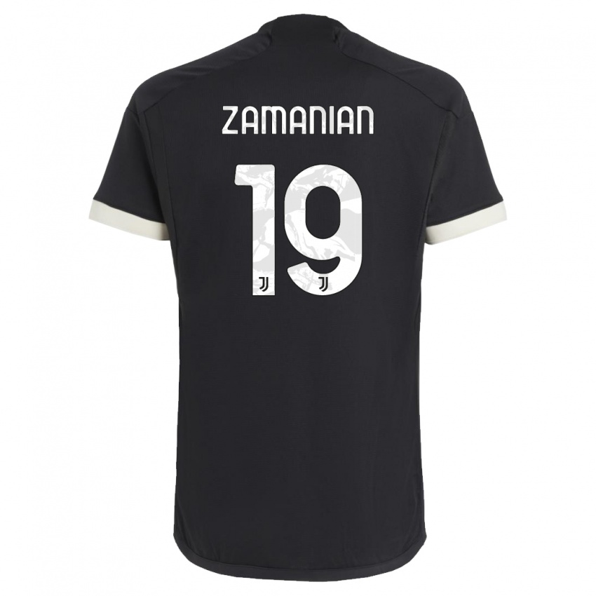 Herren Annahita Zamanian #19 Schwarz Ausweichtrikot Trikot 2023/24 T-Shirt Österreich