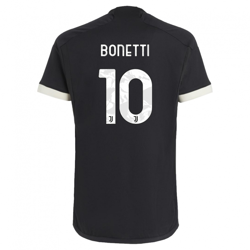 Herren Andrea Bonetti #10 Schwarz Ausweichtrikot Trikot 2023/24 T-Shirt Österreich