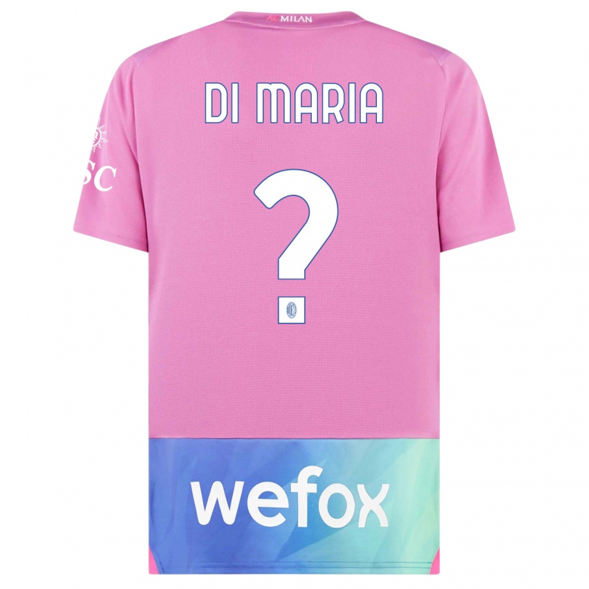 Herren Alessandro Di Maria #0 Pink Lila Ausweichtrikot Trikot 2023/24 T-Shirt Österreich