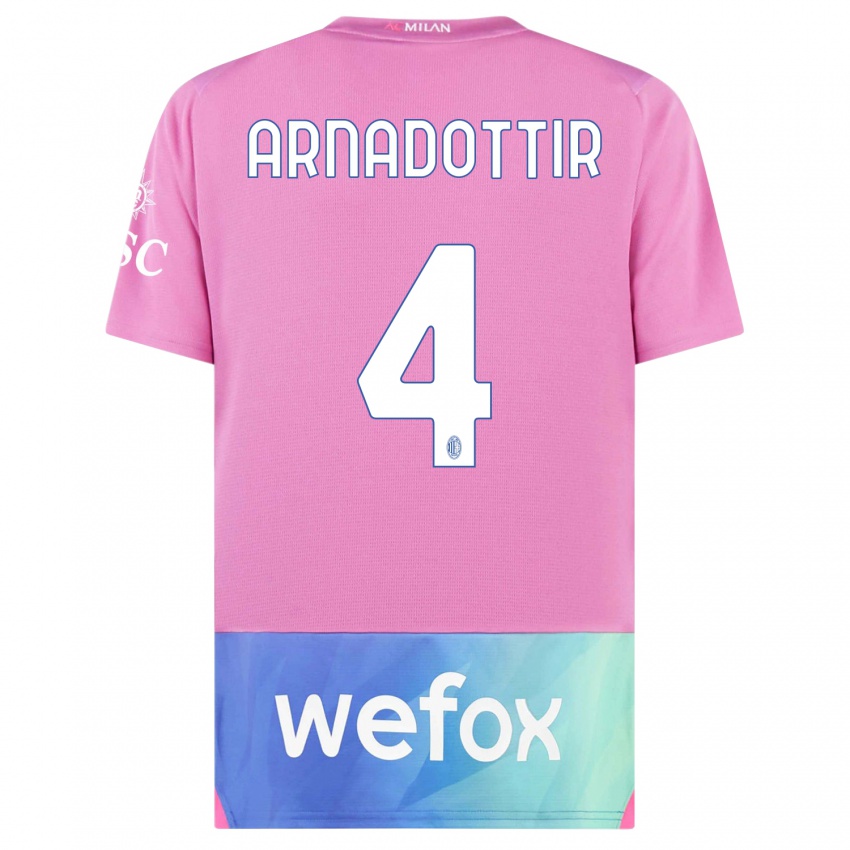 Herren Guony Arnadottir #4 Pink Lila Ausweichtrikot Trikot 2023/24 T-Shirt Österreich