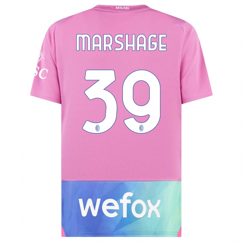 Herren Wilgot Marshage #39 Pink Lila Ausweichtrikot Trikot 2023/24 T-Shirt Österreich