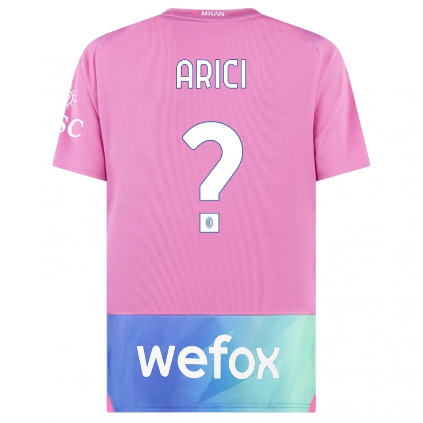 Herren Alberto Arici #0 Pink Lila Ausweichtrikot Trikot 2023/24 T-Shirt Österreich