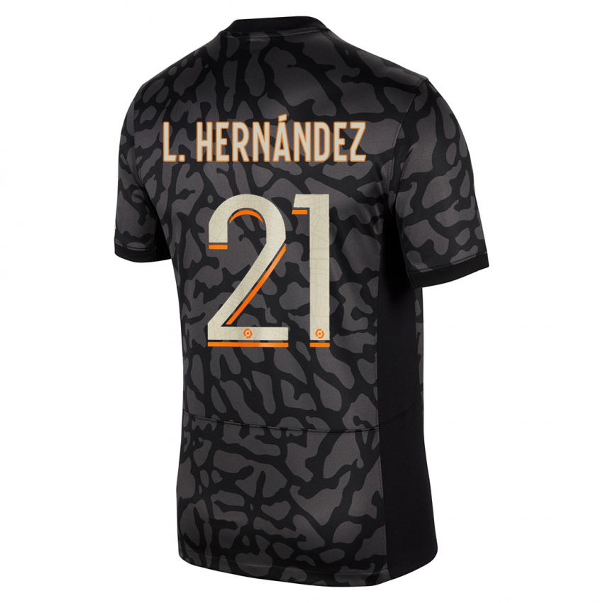 Herren Lucas Hernandez #21 Schwarz Ausweichtrikot Trikot 2023/24 T-Shirt Österreich