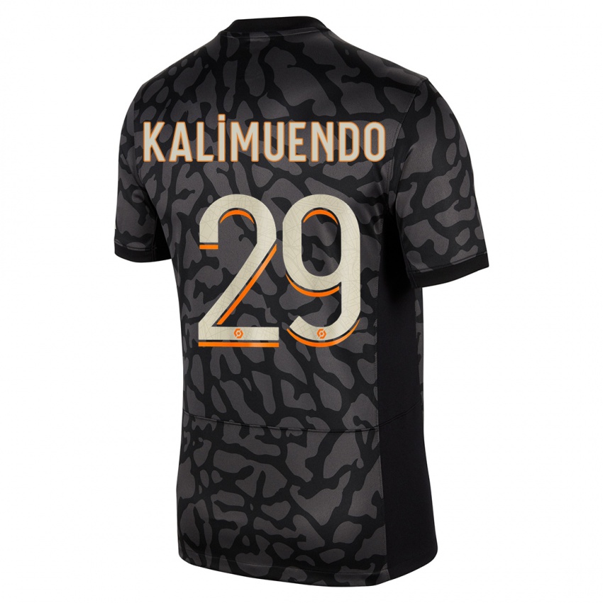Herren Arnaud Kalimuendo #29 Schwarz Ausweichtrikot Trikot 2023/24 T-Shirt Österreich