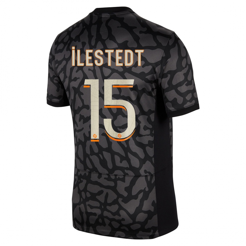 Herren Amanda Ilestedt #15 Schwarz Ausweichtrikot Trikot 2023/24 T-Shirt Österreich