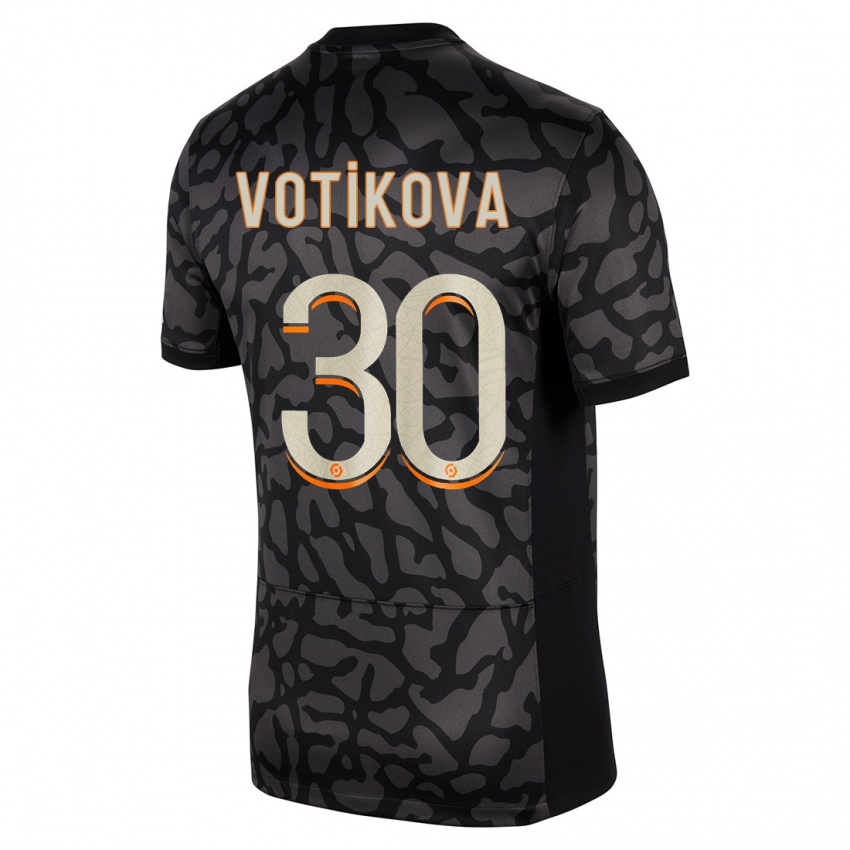 Herren Barbora Votikova #30 Schwarz Ausweichtrikot Trikot 2023/24 T-Shirt Österreich