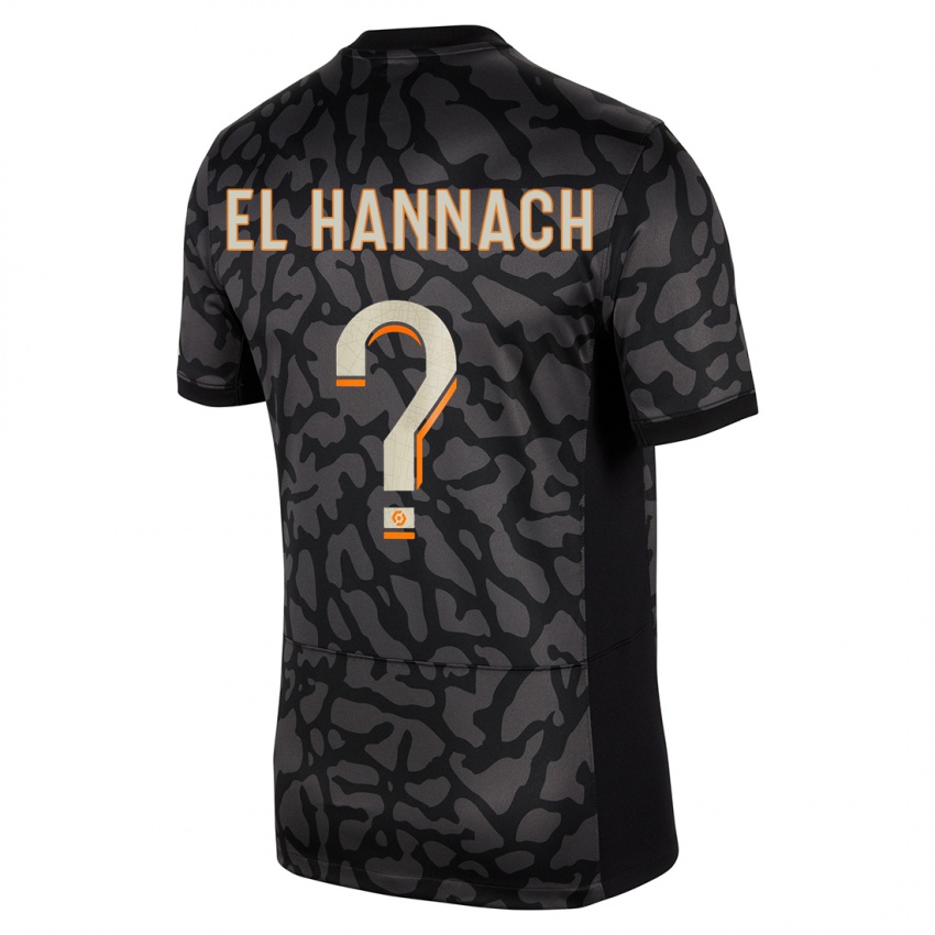 Herren Younes El Hannach #0 Schwarz Ausweichtrikot Trikot 2023/24 T-Shirt Österreich