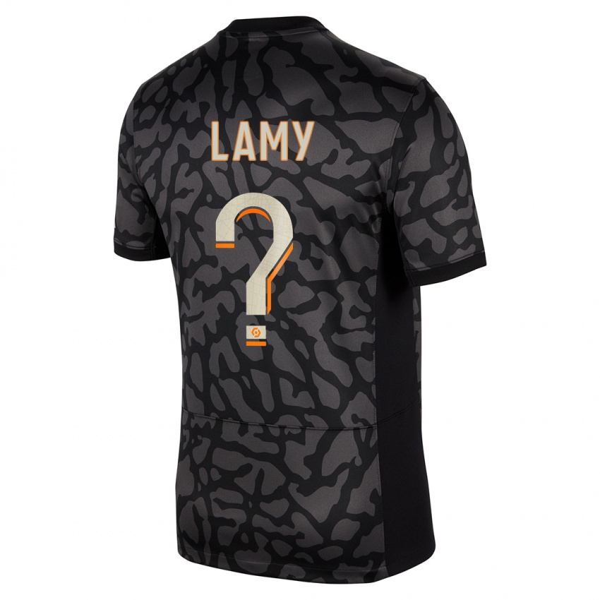 Herren Hugo Lamy #0 Schwarz Ausweichtrikot Trikot 2023/24 T-Shirt Österreich