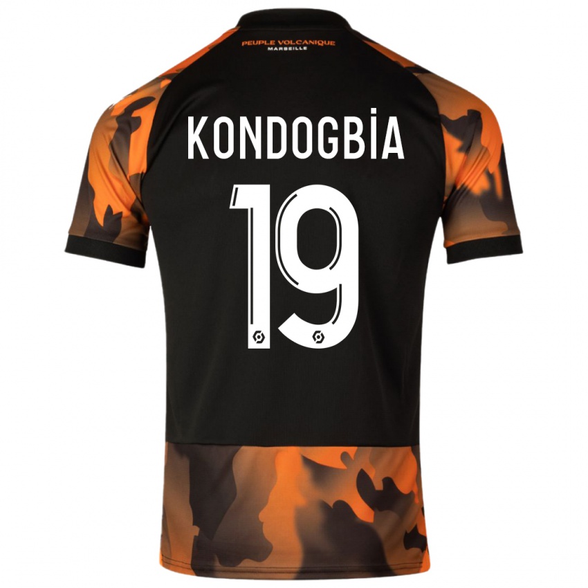 Herren Geoffrey Kondogbia #19 Schwarzorange Ausweichtrikot Trikot 2023/24 T-Shirt Österreich