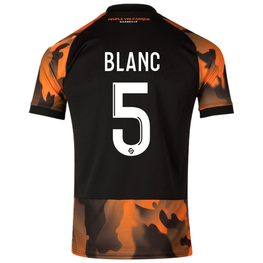 Herren Amandine Blanc #5 Schwarzorange Ausweichtrikot Trikot 2023/24 T-Shirt Österreich