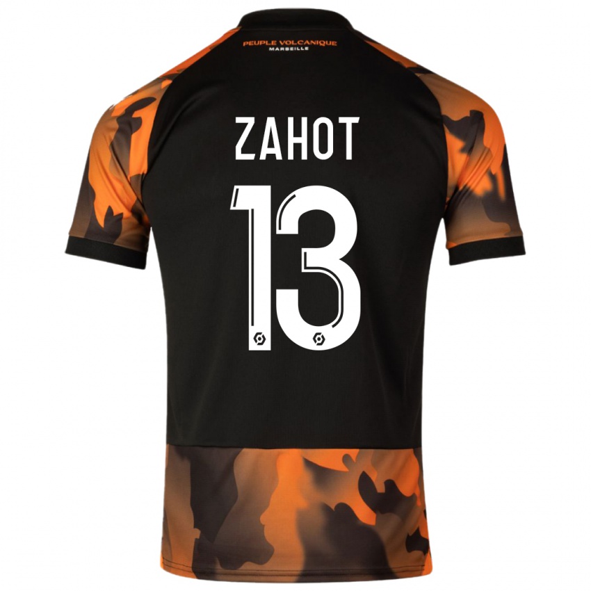 Herren Sarah Zahot #13 Schwarzorange Ausweichtrikot Trikot 2023/24 T-Shirt Österreich