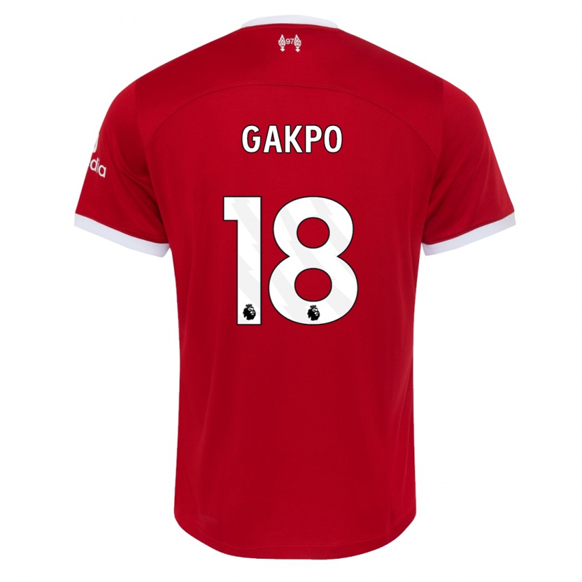 Damen Cody Gakpo #18 Rot Heimtrikot Trikot 2023/24 T-Shirt Österreich