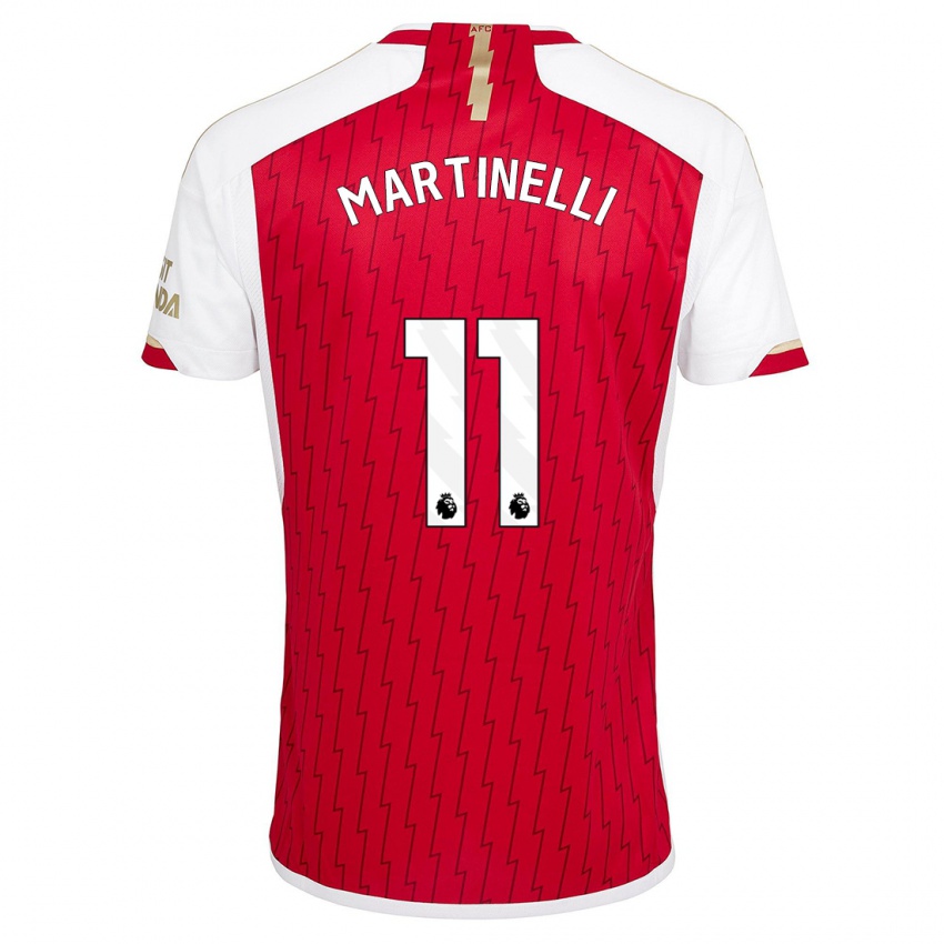 Damen Gabriel Martinelli #11 Rot Heimtrikot Trikot 2023/24 T-Shirt Österreich