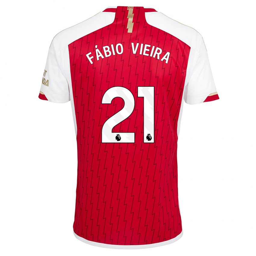 Damen Fabio Vieira #21 Rot Heimtrikot Trikot 2023/24 T-Shirt Österreich